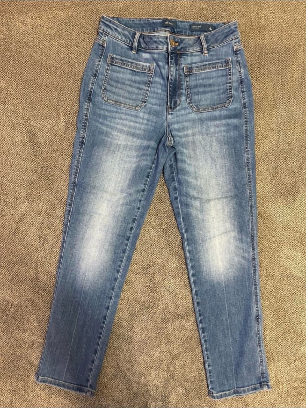 J. Jill Light Blue Boyfriend Jeans with Front Patch Pockets
